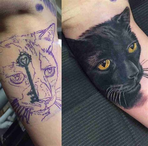 tatuajes en negro para tapar otro|Las 100 mejores ideas para cubrir un tatuaje